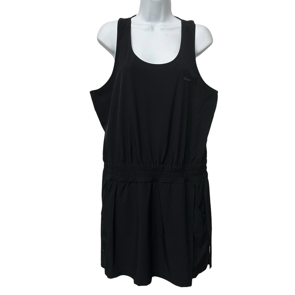 Columbia Alpine Chill Romper Short Skort Women's Size Large Black Pockets